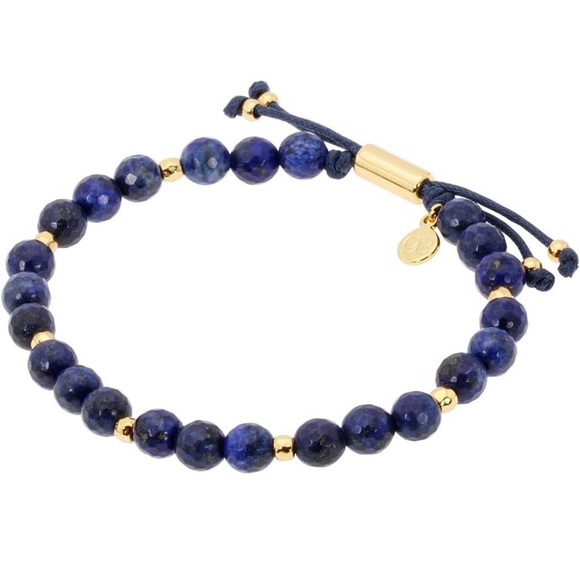 Gorjana Jewelry - Gorjana Power Gemstone Beaded Bracelet | Gold & Blue Lapis